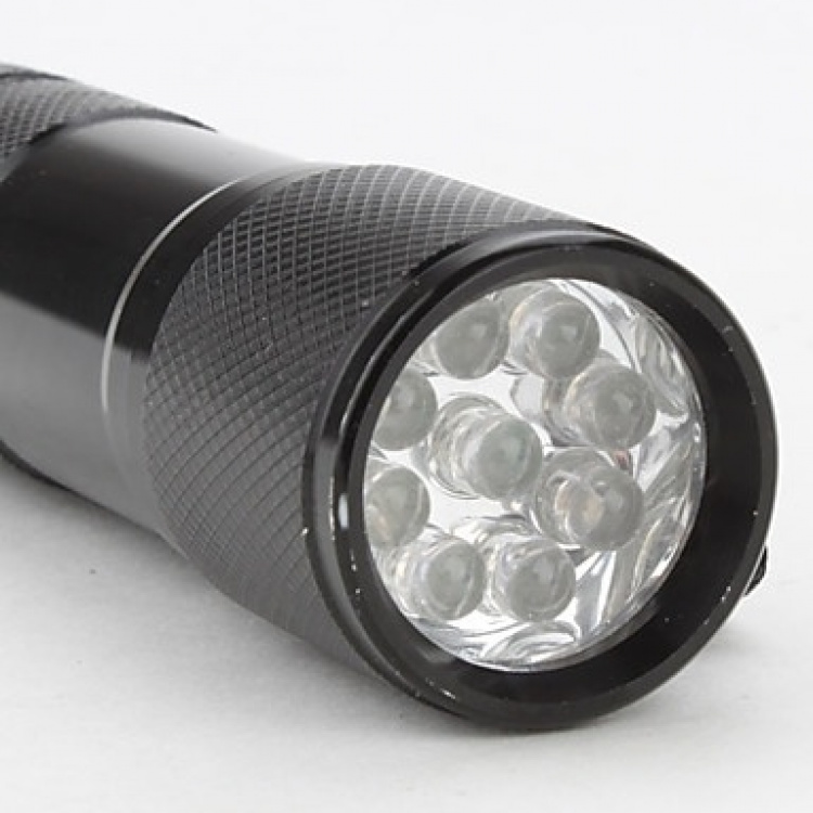 9 LED UV Flashlight, 405nm (Black)
