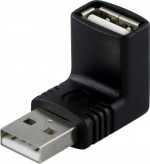DELTACO Adapter, USB A ha - A ho, vinklad