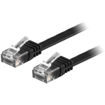 DELTACO U/UTP Cat6 patch cable, flat, 2m, 250MHz, black DELTACO U/UTP Cat6 patch cable, flat, 2m, 250MHz, black
