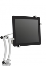 DELTACO, pad wall/table mount, arm, 45 tilt, 180 swivel, aluminium