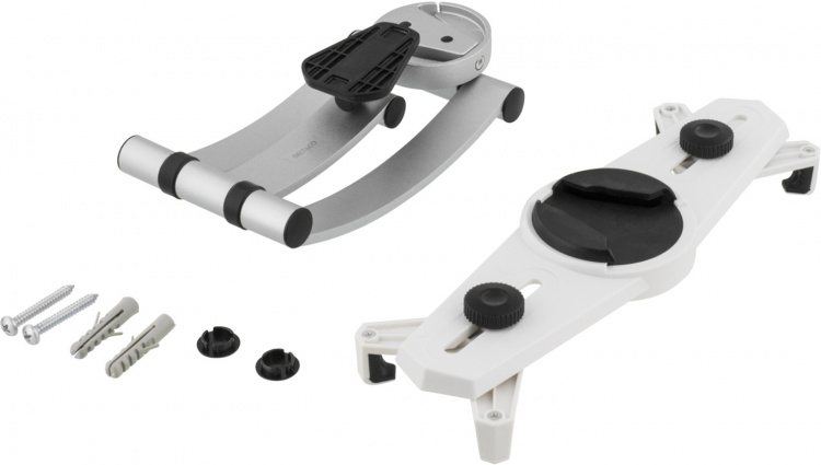 DELTACO, pad wall/table mount, arm, 45 tilt, 180 swivel, aluminium