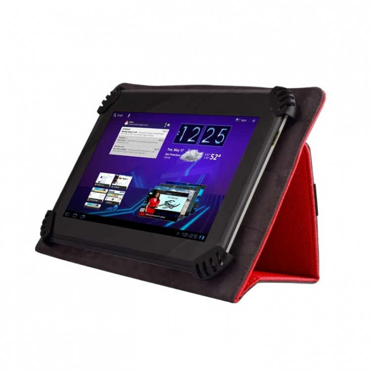 Protective case with rotatable stand 360°, red, universal, 10 Protective case with rotatable stand 360°, red, universal, 10