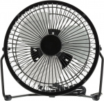 DELTACO USB-fläkt, bordsmodell, aluminium, svart