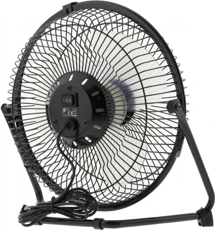 DELTACO USB-fläkt, bordsmodell, plast, svart