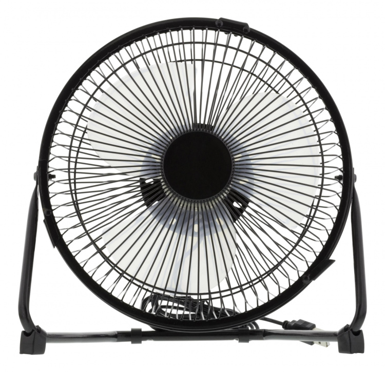 DELTACO USB-fläkt, bordsmodell, plast, svart