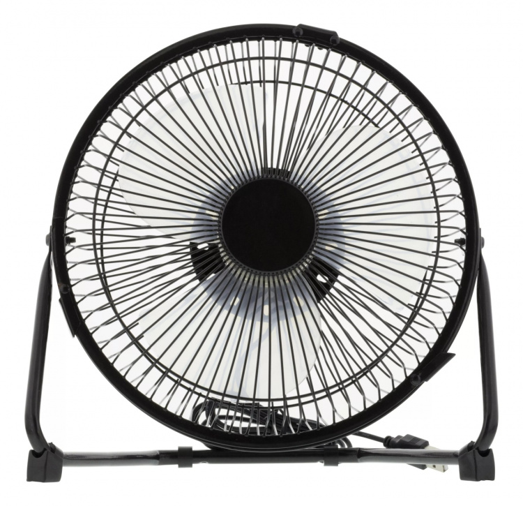 DELTACO USB-fläkt, bordsmodell, plast, svart