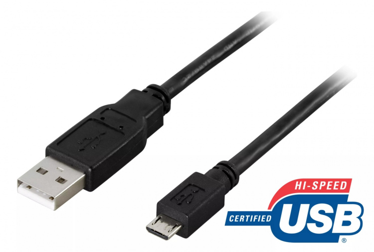 USB 2.0 cable A Male - Micro B Male, 2 meters (USB-302S) USB 2.0 cable A Male - Micro B Male, 2 meters (USB-302S)