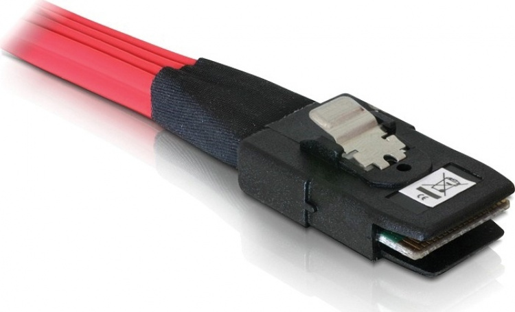 DeLOCK multilane SAS-kabel SFF8087 - 4xSFF8482+Molex 4-pin ström 0,5m DeLOCK multilane SAS-kabel SFF8087 - 4xSFF8482+Molex 4-pin ström 0,5m