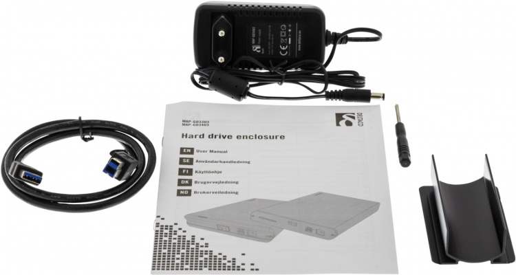 DELTACO externt kabinett för 1x3,5 DELTACO externt kabinett för 1x3,5