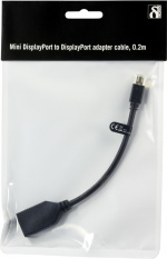 DELTACO Mini DisplayPort to DisplayPort, Ultra HD at 60Hz, 0,2m, DELTACO Mini DisplayPort to DisplayPort, Ultra HD at 60Hz, 0,2m,