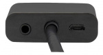 DELTACO HDMI till VGA-adapter, 19-pin ha - 15-pin+3,5mm, 0,2m, svart