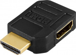 DELTACO HDMI adapter, 19-pin female to male, angled (HDMI-22)