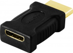 DELTACO HDMI-adapter, mini HDMI ho till HDMI ha, 19-pin, guldpläterad