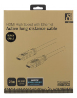 DELTACO active HDMI cable, HDMI High Speed with Ethernet, 25m, black DELTACO active HDMI cable, HDMI High Speed with Ethernet, 25m, black