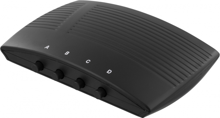 DELTACO manuell HDMI-switch, 4 ingångar till en utgång, 19-pin hona DELTACO manuell HDMI-switch, 4 ingångar till en utgång, 19-pin hona