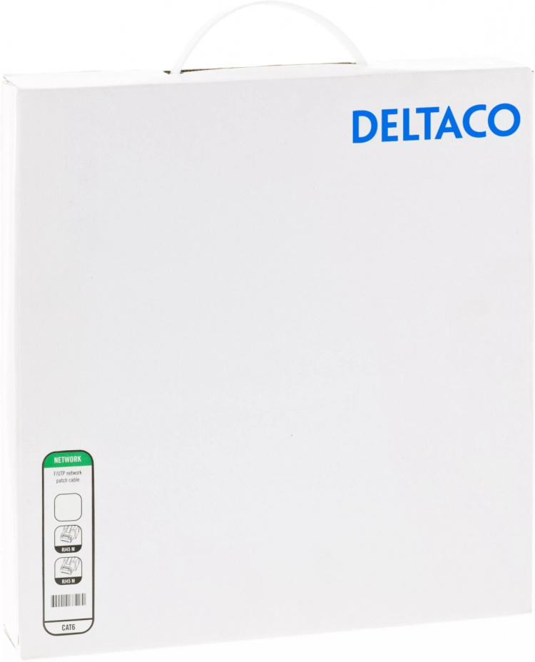 DELTACO F/UTP Cat6 patchkabel, LSZH, 50m, grå