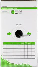 DELTACO LSZH UTP installationskabel, Cat6, 305m, grå