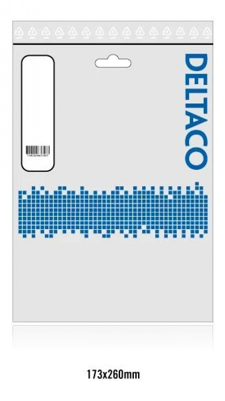 DELTACO S/FTP Cat6 patchkabel, LSZH, 1m, grå