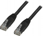 DELTACO U/UTP Cat6 patchkabel 25m, svart