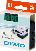 DYMO D1 märktejp standard 19mm, svart på grönt, 7m rulle (45809)