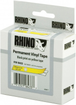 DYMO RhinoPRO märktejp perm vinyl 19mm, svart på gult, 5.5m rulle DYMO RhinoPRO märktejp perm vinyl 19mm, svart på gult, 5.5m rulle