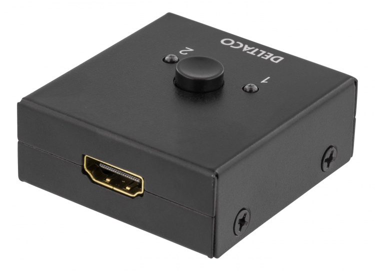 DELTACO Dubbelriktad HDMI-switch, 1-2 eller 2-1, manuell, svart DELTACO Dubbelriktad HDMI-switch, 1-2 eller 2-1, manuell, svart