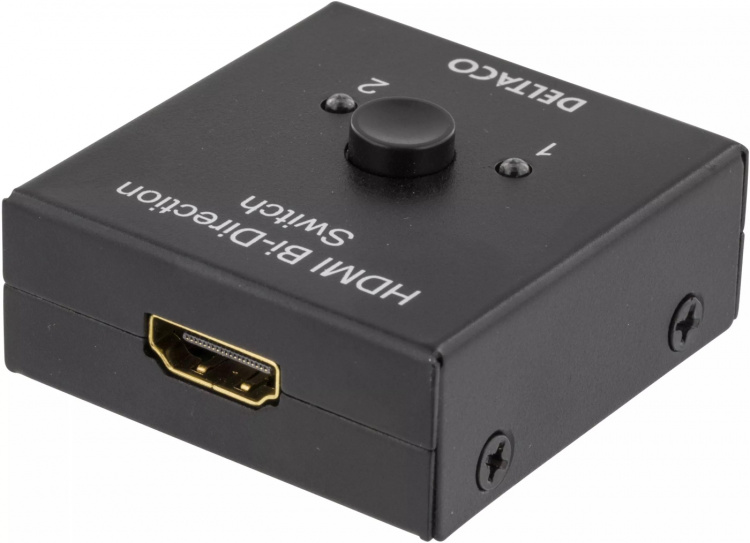 DELTACO Dubbelriktad HDMI-switch, 1-2 eller 2-1, manuell, svart DELTACO Dubbelriktad HDMI-switch, 1-2 eller 2-1, manuell, svart