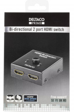 DELTACO Dubbelriktad HDMI-switch, 1-2 eller 2-1, manuell, svart DELTACO Dubbelriktad HDMI-switch, 1-2 eller 2-1, manuell, svart