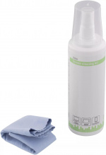 DELTACO rengöringskit, för rengöring av skärmar, microfiberduk, 25