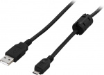 DELTACO USB 2.0 cable Type A male - Type Micro A male 2m, black (USB-361S)