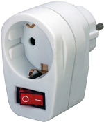 Brennenstuhl grenuttag, 1xCEE 7/4, 1xCEE 7/7, strömbrytare, vit