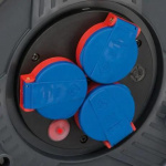 Brennenstuhl kabelvinda 3xCEE 7/4, 1xCEE 7/7, IP 44,brytare, 25m,svart