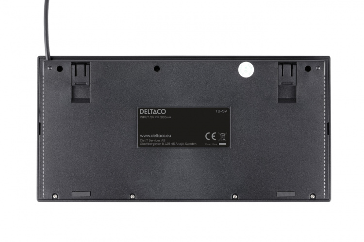 DELTACO minitangentbord USB, svart