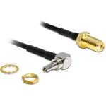 DeLOCK adapter, CRC-9 ha vinklad 90 - rak SMA ho, 0,2m, svart