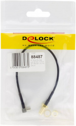 DeLOCK antenna adapter, TS-9 ha to RP-SMA ho, RG174, 0.14m, black (88487)
