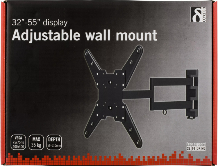 DELTACO väggfäste för LCD/Plasma, 26-47 DELTACO väggfäste för LCD/Plasma, 26-47
