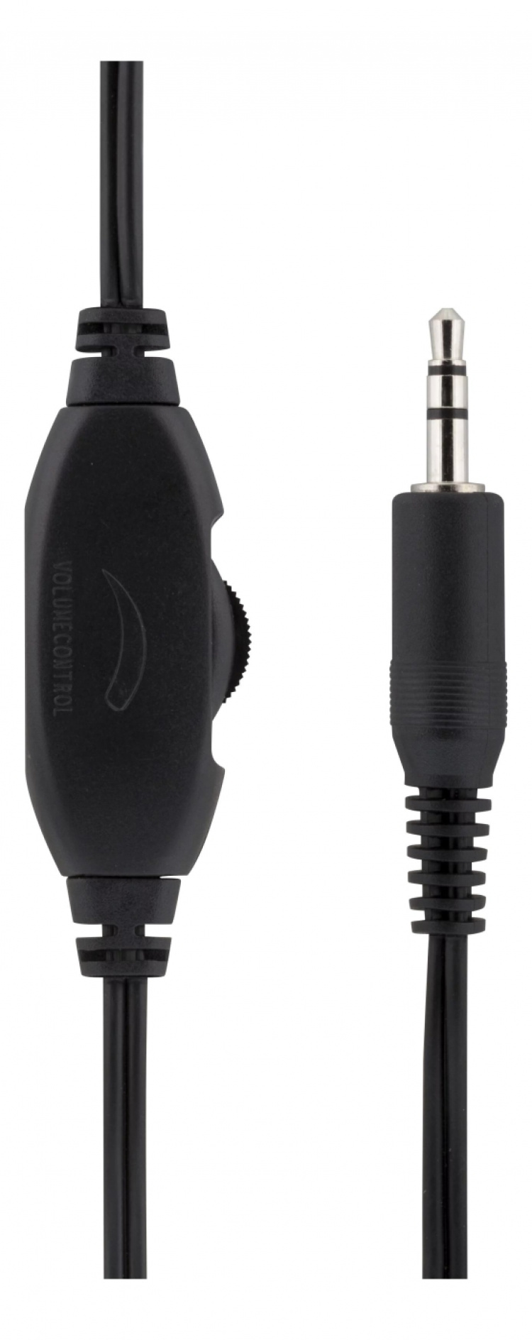 DELTACO Stereo Headphones, volymkontroll, 1x 3,5mm, ca 2m kabel