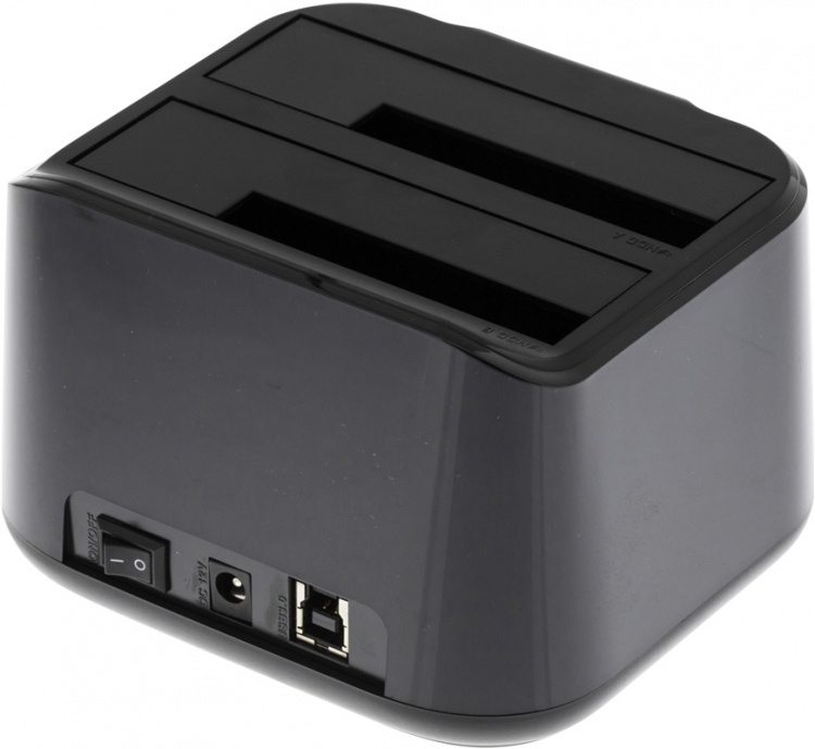 DELTACO USB 3.0 dockningsstation med kloning, 2x 2,5/3,5 DELTACO USB 3.0 dockningsstation med kloning, 2x 2,5/3,5