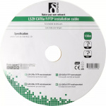 DELTACO F/FTP folieskärmad inst.kabel, Cat6a, LSZH , 100m rulle, vit