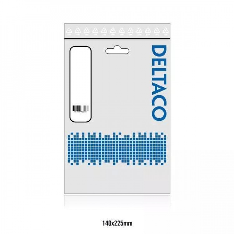 DELTACO USB 3.0 kabel, Typ A hane - Typ A hane, 1m, svart