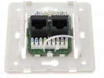 DELTACO Vägguttag utanpåliggande, UTP 2xRJ45, Cat6 DELTACO Vägguttag utanpåliggande, UTP 2xRJ45, Cat6