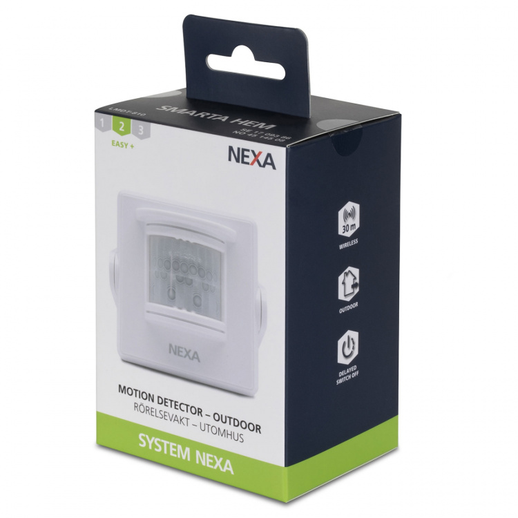Nexa Trådlös rörelsevakt för utomhusbruk, IP-44 självlärande kod Nexa Trådlös rörelsevakt för utomhusbruk, IP-44 självlärande kod