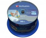 Verbatim BD-R, 6x, 25GB/200tim, Wide Inkjet Printable, 50-p spindle (43812)