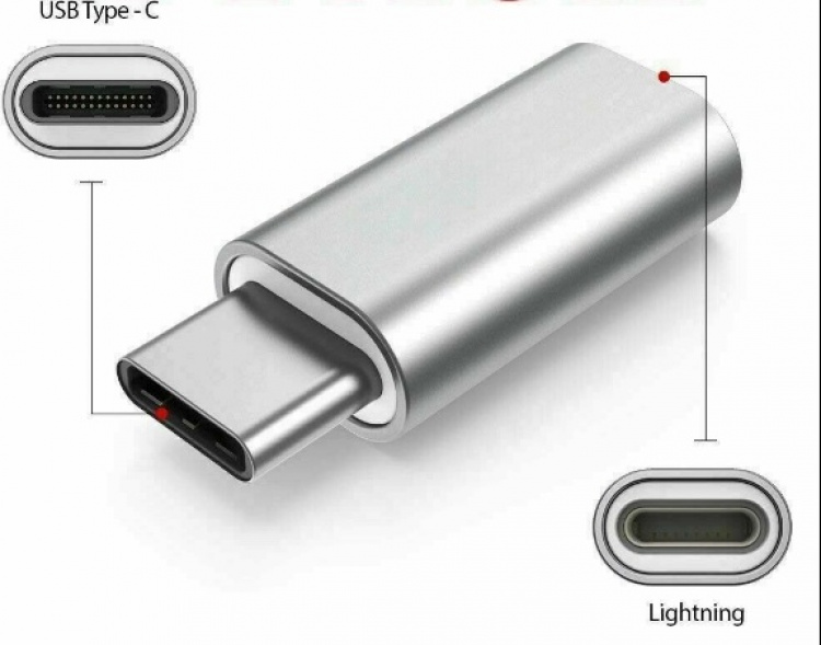 Lightning till USB-C adapter