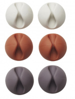 Cable holder/Cable clip, 6-pack (White/Brown/Black) Cable holder/Cable clip, 6-pack (White/Brown/Black)