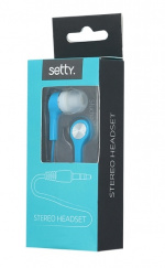 Setty headphones, in-ear, 3,5mm, Blue Setty headphones, in-ear, 3,5mm, Blue