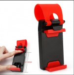 Universal mobile holder for steering wheel, Red Universal mobile holder for steering wheel, Red