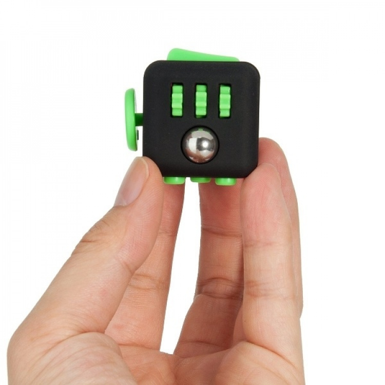 Fidget Cube, Black/Green Fidget Cube, Black/Green