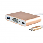 USB-C - VGA, Multiport Adapter, Gold USB-C - VGA, Multiport Adapter, Gold