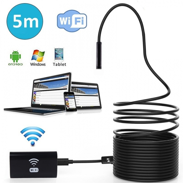 Inspection camera for Android & PC - 8-LED & 5m cable Inspection camera for Android & PC - 8-LED & 5m cable